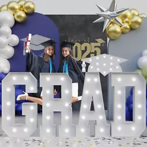 Graduation Decorations Class of 2025 4FT Large GRAD Letters Party Decor Gradu... - Picture 1 of 6