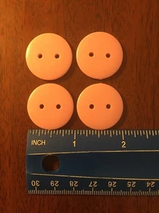 4 Pink Round Resin Buttons - Bild 1 von 1