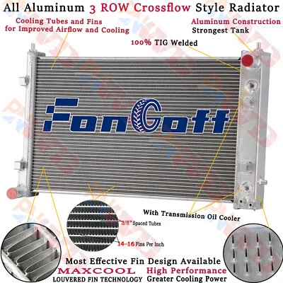 3 Row Aluminum Radiator For 2004 Pontiac GTO Base Coupe 2-Door 5.7L AT Foto 1 de 4