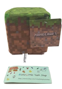 Minecraft relleno de espuma de felpa de 5" para juego hierba césped de Microsoft cubo de bloque Mojang - Imagen 1 de 3