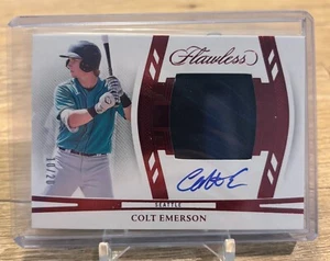 2024 Panini Flawless Colt Emerson Patch Auto Autograph #'d /20 Mariners - Picture 1 of 2