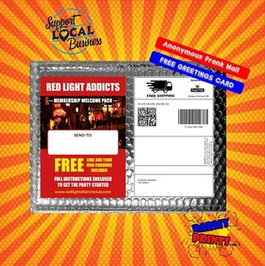 Tarjeta gratuita de adictos a la luz roja correo postal humor para adultos April Fools P017 - Imagen 1 de 2