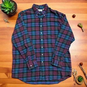 L.L. Bean Northwoods Vintage Multicolor Plaid Flannel Button Front Shirt XLT - Picture 1 of 8