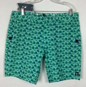 William Murray Building Bridges Water Hazard Shorts Mens Sz 30 Blue Green New - Picture 1 of 13