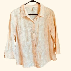 Lepel white lace swim coverup or breezy summer top. Side slits. Versatile top ca - Picture 1 of 9
