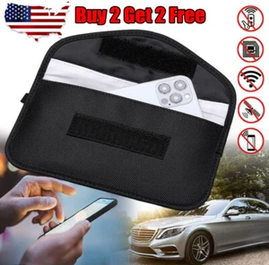 Large Faraday Bag Cell Phone Wallet Blocker RFID Signal Blocking Shielding Pouch - Picture 1 of 12