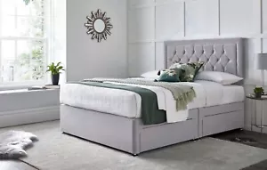 ORTHOPAEDIC DIVAN BED SET WITH MATTRESS AND HEADBOARD 3FT 4FT6 Double 5FT King - Picture 1 of 38