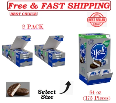 YORK Dark Chocolate Snack Size Peppermint Patties, Select Your Size.,