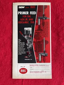 Vintage 1972 Print Ad MEC Primer Feed 600 Jr. & Versamec 700 Reloaders - Picture 1 of 7