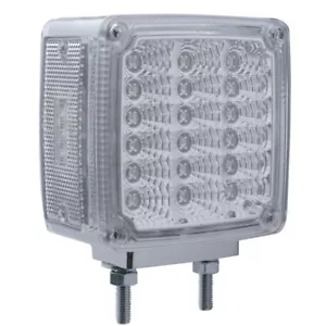 39 LED Double Face Turn Signal Light (Passenger) - Amber & Red LED/Clear Lens - Picture 1 of 4