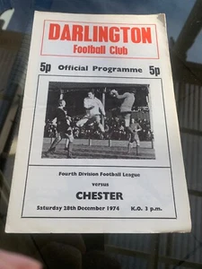 Darlington V Chester 1974 Soccer/football Programme - Picture 1 of 2