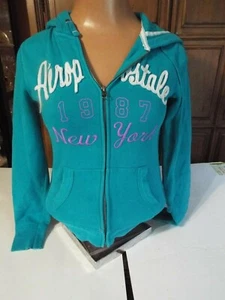 SUDADERA CON CAPUCHA DELANTERA CON CREMALLERA PARA MUJER/JUNIORS AEROPOSTLE NEW YORK TALLA S/P - Imagen 1 de 3