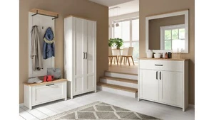 HALLWAY FURNITURE SET Scandinavian 5Piece Entrance Hall Storage Soft Close Loksa - Picture 1 of 24