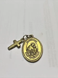 Vintage St Anthony Pray For Us Religious Medal - Picture 1 of 2
