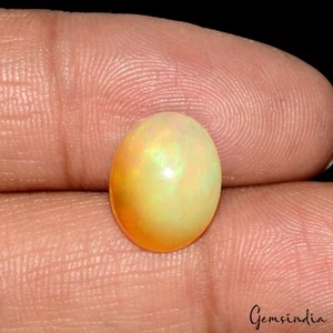 3,40 kt natürlicher äthiopischer Welo Feuer zweifarbiger Opal oval Cab loser Edelstein 13*10 mm - Bild 1 von 7