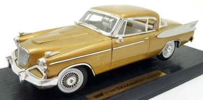 Anson 1/18 Scale Diecast 30384 - 1957 Studebaker Golden Hawk - Gold - Image 1 of 4