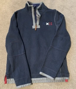 Fat Face Airlie Quarter Zip Sweatshirt Pullover Blue Men's Size Small/Medium - Picture 1 of 9