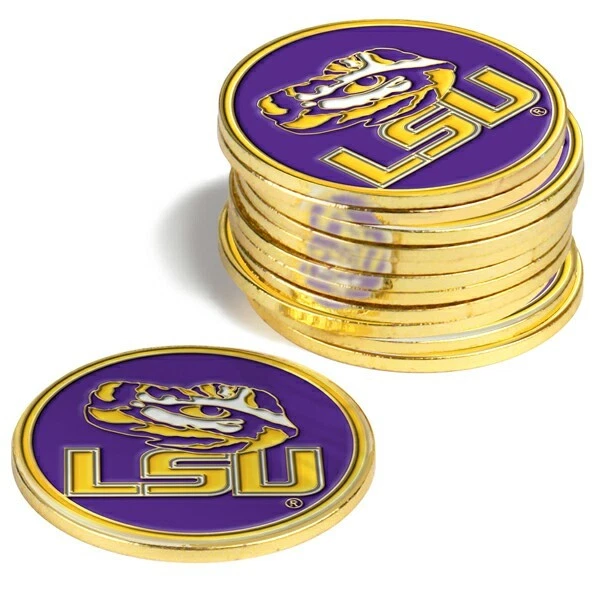 LSU Louisiana State Tigers 12 Pack Golf Ball Markers - Изображение 1 из 1