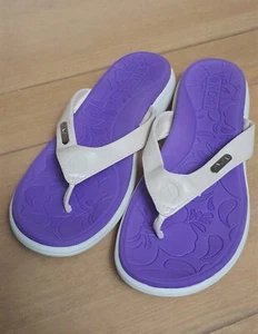 Onkai Sandals Womens Sz. 10.5 Purple And White Shower Shoes - Picture 1 of 6