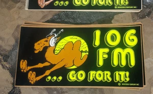 VINTAGE VICTOR MOSCOSO KMEL 106.1 FM EARLY 80s BUMPER STICKER - Picture 1 of 1
