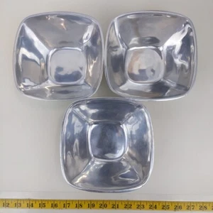 Poterie Grange Barona Bol Ton Argent Métal Alliage Service Plat Cuisine Lot de 3 - Photo 1/7