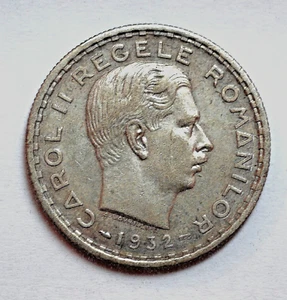 1932 Romania Carol II 100 Lei (PARIS Mint) Silver Coin in high grade. Rare! - Picture 1 of 4