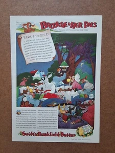 Vintage Swift's Brookfield Butter Cartoon AD - 1935 Kitchen Art Decor - Picture 1 of 1