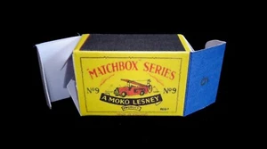 Matchbox Lesney No.9a or 9b Dennis Fire Escape Engine Reproduction Box (Box Only - Picture 1 of 2