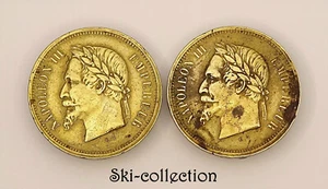 Paire Boutons de manchette- Napoléon III° Empereur. France (1852-1870) 21 mm - Picture 1 of 4