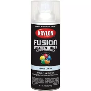 12-Krylon Fusion All-In-One Gloss Spray Paint & Primer, Clear Model: K02705007 - Picture 1 of 1