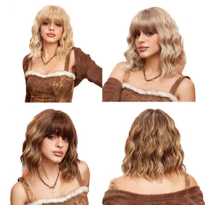 Lazy Natural Fluffy Wig Curly Hair Clavicle Hair Wave Curly Full Head Cover - Picture 1 of 16