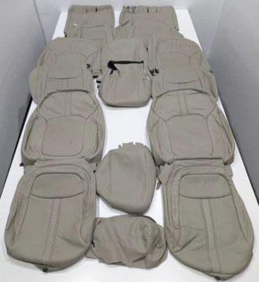 Fundas de asiento de cuero gris KR162 para Honda Pilot LX 3 filas 2023-2025 Foto 1 de 4