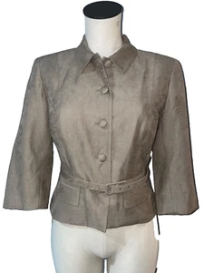 Blazer da donna vintage Talbots nuovo con etichette lino in seta taglia 8 Petite $238 - Foto 1 di 7
