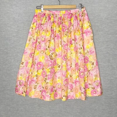 Vintage 1960s Women’s Skirt Floral Printed Mod Cottagecore 29” Waist Handmade - Image 1 of 4