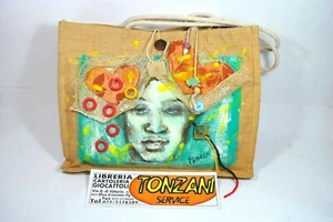 BORSA shopper JUTA, DIPINTA A MANO, PEZZO UNICO 36 X 44 X 12 CM - Imagen 1 de 1
