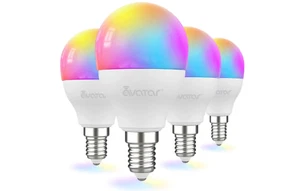 4Pack G45 LED Smart Bulb, 5W=40W, Compatible Alexa,&Google, E12 Candelabra Base - Picture 1 of 11