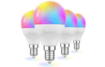 4Pack G45 LED Smart Bulb, 5W=40W, Compatible Alexa,&Google, E12 Candelabra Base - Image 1 of 4