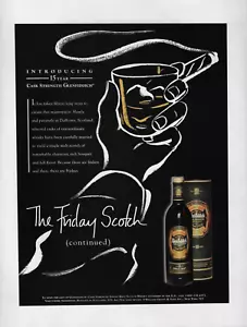 1997 Glenfiddich Single Malt Scotch 15 Year Friday Cigar Scots Vintage Print Ad - Picture 1 of 2