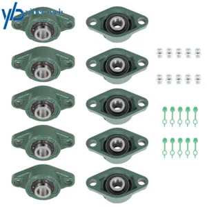 Paquete de 10 cojinetes de brida de bloque de almohada UCFL202-10 5/8" diámetro 2 pernos base sólida nuevo - Imagen 1 de 12
