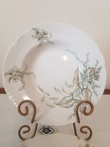 Vintage Pair(2) Johnson Brothers Royal Salad Bowl Semi Porcelain Dish Leaf Gold  - Picture 1 of 8