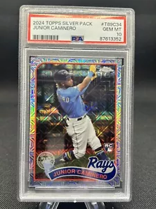 JUNIOR CAMINERO RC PSA 10 GEM MINT 💎 2024 Topps Silver Pack Mojo Refractor Rays - Picture 1 of 2