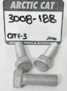 3 pack of NEW Genuine Arctic Cat Tigershark Jet Ski 10mm Bolt Parts OEM 3008-188 - Picture 1 of 3