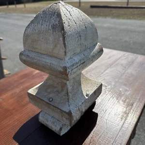 Vintage Weathered Wooden Finial Shabby Chic - Picture 1 of 8