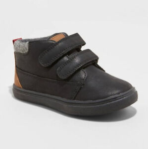Cat & Jack Toddler Boys' Black Haider Hook & Loop Sneakers Shoes Size 12