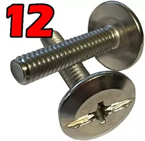 Qty. 12 Stainless 8-18 Hurricane Shutter Sidewalk Bolts 1/4 - 20 x 1-1/4 inch - Picture 1 of 1