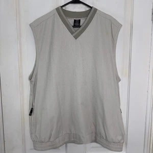 Chaleco de Golf Nike De Colección Años 90 Para Hombres Grande Beige Marrón Tiger Woods Centro Swoosh De Colección - Imagen 1 de 7