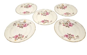 Edwin M Knowles Blossomtime 6" Saucer Set Of 5 - Picture 1 of 4