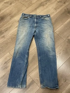 Vintage Levis 80s Orange Tag 40509-0215 Blue Jeans 34x30 Distressed Made In Us - Bild 1 von 13