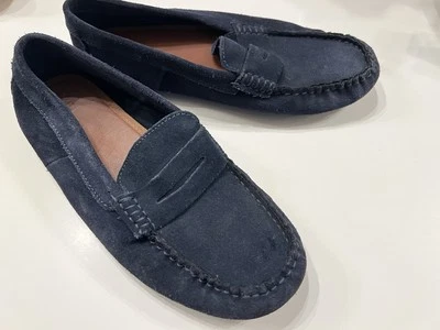 ZARA BOYS BLUE SUEDE DRIVER LOAFERS DRESS SHOES SIZE 12 - Image 1 of 4