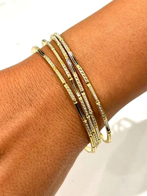 Juego de 4 pulseras brazalete oro macizo 22k 916 ORO 7,25" - 48 gramos Foto 1 de 4